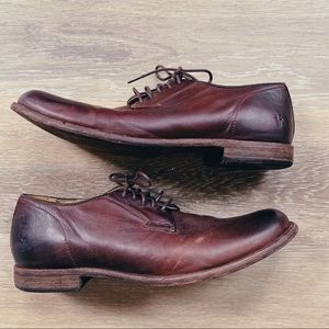Frye James Leather Oxford in Dark Brown